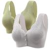 Lifts Anti-Sagging Wirefree Bra, Breathable Cool Lift up Air Bra, Breathable Anti Saggy Breasts Bra (Green + Gray,M) view 1