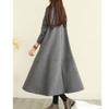 Dressnu Women's Dresses Thickened Long Loose A-line Dresses Show Grey L view 3