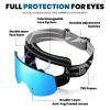 DUCO Ski Goggles Snowboard for Men Women,OTG Lightweight Winter Snowmobile Snow Goggles Anti-Fog 100% UV Protection DCS001 (Black Frame Revo Blue+Silver Lens) view 2