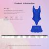 easyforever Women's Sexy Outfits Two Piece Tank Bodysuit Skirt Sets Skirted Leotard Clubwear Pink X-Large view 4