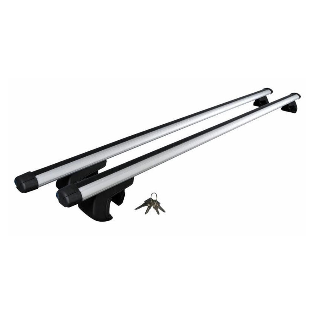 EIDZADK 2pcs Roof Rack Mount Top Rail Crossbar Luggage Carrier Set Aluminum Silver for Mitsubishi for Diamante 1995 for Montero Sport 1997-2004 for Outlander 2003-2012