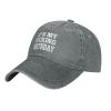 It's My Fucking Birthday Hat Washed Cotton Adjustable Baseball Hat Gray view 3