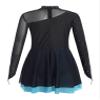 Freebily Kids Girls Rhinestone Figure Roller Ice Skating Dress Long Sleeve Skirted Leotard Ballet Tutu Dress Dancewear Sky Blue 16 Years view 2