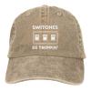 Switches Be Trippin Hat Washed Cotton Adjustable Baseball Hat Natural view 1