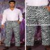 Lars Amadeus Zebra Printed Dress Pants for Men's Flat Front Regular Fit Party Trousers 28 Black White view 4