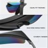 ALKAHE Cycling Sunglasses with Brim Colorful UV400 Protection Lens No Polarized Fashion Hat Sun Glasses for Sport White Frame Red Lens view 4