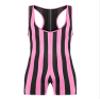 iiniim Mens Sleeveless Striped Wrestling Singlet Boxer Jumpsuit Rompers Bodybuilding Bodysuit Swimsuit Hot Pink X-Large view 4