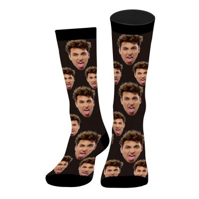 DayOfShe Custom Face Socks Funny Gifts for Boyfriend Personalized Socks with Photo Stocking Stuffers for Him Boyfriend Gag Gifts