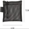 1Pc Black Small Zipper Pouch Mini Mesh Zipper Coin Purse Nylon Mesh Card Storage Bags Small Portable Cosmetic Case Mesh Storage Bags for Women Travel Cosmetic BagsTools and Accessories view 2