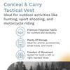 Mooselander Adult Conceal & Carry Tactical Vest, Strong & Durable V-Neck Vest in Black Print, Small view 4