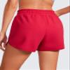 CRZ YOGA Women's Casual Sweat Shorts - 3.5'' Athletic Summer Comfy Cotton for Lounge Gym Jersey with Pockets Viva Magenta Medium view 2