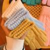 Flush of Dawn Lovely Winter Gloves Thickened Knitting Wool Gloves Touchscreen Cold Proof Gloves Outdoor Women Cycling Warm Gloves (Sky blue) view 2