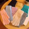Flush of Dawn Lovely Winter Gloves Thickened Knitting Wool Gloves Touchscreen Cold Proof Gloves Outdoor Women Cycling Warm Gloves (Sky blue) view 3