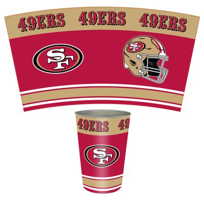 FANMATS 34740 NFL - San Francisco 49ers Wastebasket | Red | 15"x10.5"x10.5" | Primary Logo, Helmet, & Wordmark
