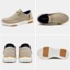 Men's Orthopedic Loafers Walking Shoes Slip On: Stylish Slip-On Loafers for Diabetic, Popular Arch Support Casual Shoes, Work Soft Canvas Loafers for Outside Hanging Out Khaki Size 9 view 4