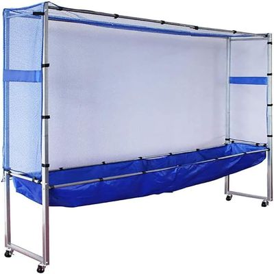 DKULMN Table Tennis Ball Collection Net, Table Tennis Ball Catch Net, Practice Net Attaches to Ping Pong Table for Ping Pong Robots, Serves and Multi-Ball Training,Blue