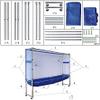 DKULMN Table Tennis Ball Collection Net, Table Tennis Ball Catch Net, Practice Net Attaches to Ping Pong Table for Ping Pong Robots, Serves and Multi-Ball Training,Blue view 4