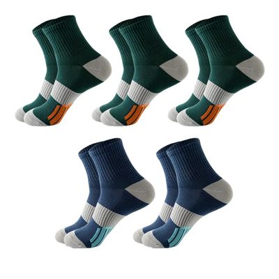 Dninmim 5 Pairs/Lot Men's Ankle Socks Athletic Running Socks Breathable Comfortsports Sock 3 EN8 2 Blue EU 38-45
