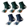 Dninmim 5 Pairs/Lot Men's Ankle Socks Athletic Running Socks Breathable Comfortsports Sock 3 EN8 2 Blue EU 38-45 view 1