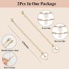 ibeacos Personalized Gifts for Women 2PCS Initial Letter Charm for Stanley Cup Accessories,Stainless Steel Name Letter Charm for Stanley/Simple Modern Tumbler 40 oz,Great gifts for Mother's Day view 3
