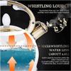 CGLTD Kettle Stove Top Camping Kettle Large Tea Kettle for Stove Top Whistling Stainless Steel Teapot Ergonomic Electroplated Bronze Handle Camping Kettle -Red view 3