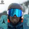 DUCO Ski Goggles with Magnetic Lens for Snowboard, Anti-Fog UV400 Protection Over Glasses OTG Snow Sports Goggles DCS002 (White Frame Revo Blue+Revo Red Lens) view 2