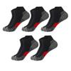 Dninmim 5 Pairs/Lot Men Cotton Short Sock Low-Cut Ankle Socks Breathable Casual Soft Sports Socks 5 Pairs black EU38-45 US6-11 view 1