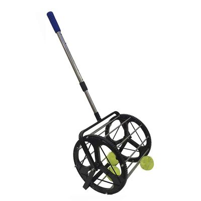 Rolling Tennis Ball Picker, Adjustable Height Automatic Tennis Collector with Holds 55 Balls, for Tennis Training, Outdoor Sports and Home Gym