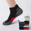 Dninmim 5 Pairs/Lot Men Cotton Short Sock Low-Cut Ankle Socks Breathable Casual Soft Sports Socks 5 Pairs dark gray EU38-45 US6-11 view 3