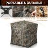HUNTSEN Hunting Blind 270 See Through 3-4 Person Ground Blind Pop Up Deer Blind for Hunting with Carring Bag - Portable Durable Blind for Turkey and Deer Tent view 4