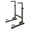 SPOFLYINN Dip Station Power Tower Pull Up Bar Stand Adjustable Height Heavy Duty Multi-Function Fitness Training Equipment For Gym Home Office Black view 1
