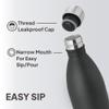 Cello Duro Tuff Steel Series- Swift Double Walled Stainless Steel Water Bottle with Durable DTP Coating, 750ml, Black, Swift-750ml-Black view 3