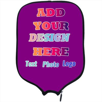 Custom Pickleballs Paddle Cover, Personalized with Any Picture Photo Text or Logo Rackets Cover Holder, Fits Most Paddle, 8.5"x11.5", MediumPurple