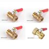 lever ball valves,ball valve,1pcs Brass Ball Valve,1/8" 1/4'' 3/8'' 1/2'' Female to Male Threaded Mini Brass Shut Off Ball Valve Flow Control Plumbing Fitting (Size:3/8") (Size : 1/4") (S ( Color : 3/ view 2