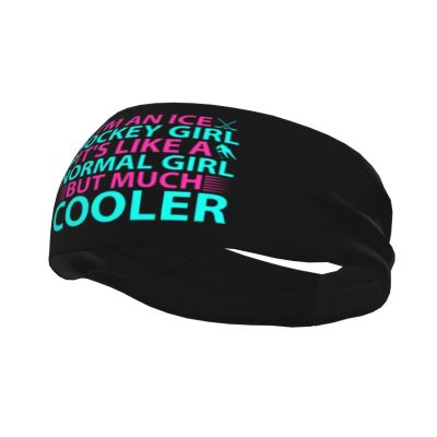 KOSPOGO I'm an Ice Hockey Girl It's Like A Normal Girl But Much Cooler Headband for Men Women Breathable Sports Headbands Fitness Running Basketball Yoga Wicking Hair Bands