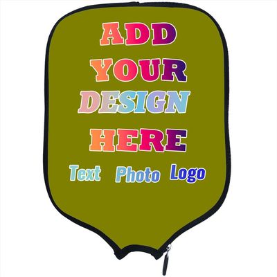 TUSANEII Custom Pickleballs Paddles Cover with Your Image Photo Text or Logo, Personalized Cover Paddle Case Rackets Cover Holder Sleeve Case Protector, Fits Most Paddle, Rackets, 8.5"x11.5", Olive