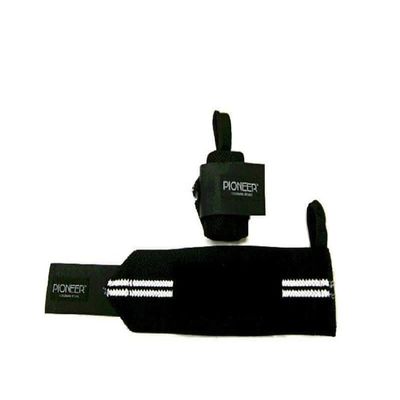 Lifting Large Pioneer Guardian Black Mamba Powerlifting Wrist Wraps