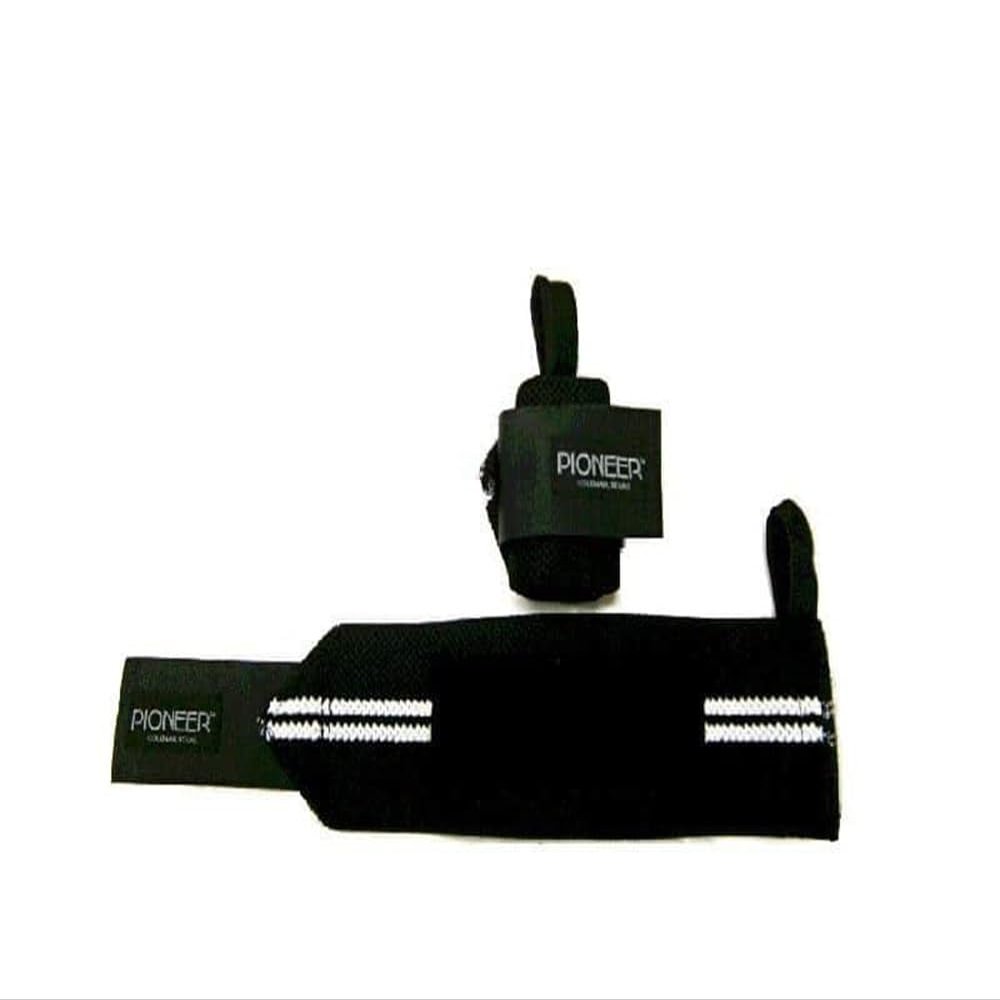 Lifting Large Pioneer Guardian Black Mamba Powerlifting Wrist Wraps