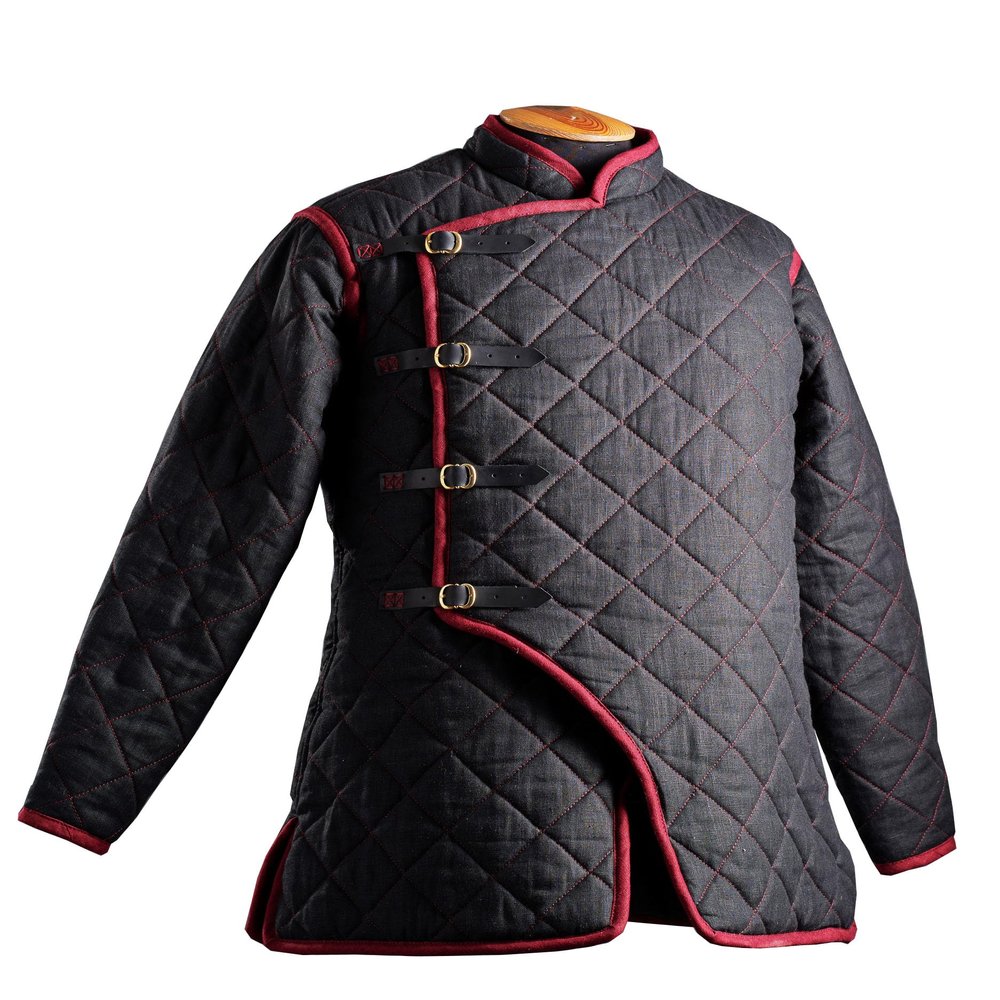 Medieval Thick Cotton Padded Black Gambeson Viking Costume Cotton Padded Armor For Medieval Warrior By MEDIEVAL KNIGHTS (Medium)