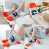 Pursuestar 2 Pairs Five Finger Toe Socks Athletic Running Breathable Mesh Dinosaur Socks for Kids Boys Girls 2-9 Years view 2