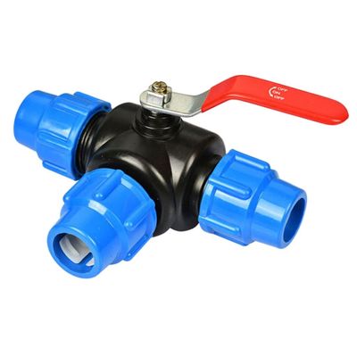 lever ball valves,ball valve,3-Way Steel Core T-Type Valve with Switch,25 32 40 50mm Plastic Quick-Connect Three-Way Ball Valve,Farmland Irrigation Accessories,1pcs (Size:25MM) (Size : 50M ( Color : 3
