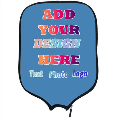Custom Pickleballs Paddles Cover with Your Image Photo Text or Logo, Personalized Cover Paddle Case Rackets Cover Holder Sleeve Case Protector, Fits Most Paddle, Rackets, 8.5"x11.5", SteelBlue