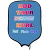 Custom Pickleballs Paddles Cover with Your Image Photo Text or Logo, Personalized Cover Paddle Case Rackets Cover Holder Sleeve Case Protector, Fits Most Paddle, Rackets, 8.5"x11.5", SteelBlue view 1