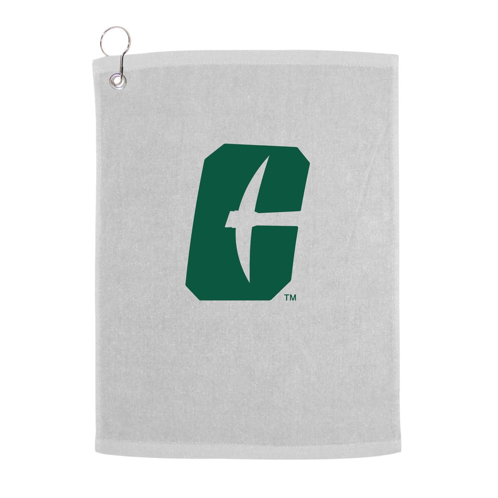 Sport Your Gear UNC Charlotte 49ers Prime Logo Golf Bag Towel with Grommet White