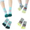 Pursuestar 2 Pairs Five Finger Toe Socks Athletic Running Breathable Mesh Dinosaur Socks for Kids Boys Girls 2-9 Years
