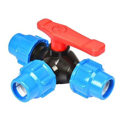 lever ball valves,ball valve,Three-Way Pipe Valve,Internal Diameter 20/25/32/40/50/63mm T-Type Valve Connector,Three-Way Fast Connection Plastic Valve Switch (Color:Blue,Size:63mm) (Color ( Color : 40