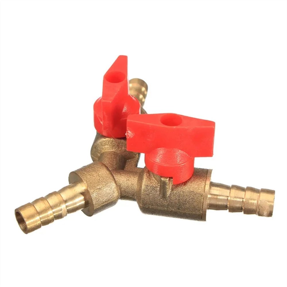 DubMag Lever Ball valves,Ball Valve,Pipe Valve 5/16 Inch Brass Y Shape 3 Way Shut Off Ball Valve Fitting Grit Flap Disc (Color : Parent, Size : OneColor)
