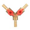 DubMag Lever Ball valves,Ball Valve,Pipe Valve 5/16 Inch Brass Y Shape 3 Way Shut Off Ball Valve Fitting Grit Flap Disc (Color : Parent, Size : OneColor) view 2