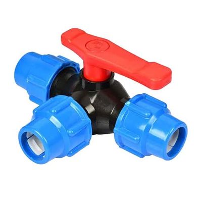 DubMag Lever Ball valves,Ball Valve,1/2" 3/4" 1" 1-1/4 1-1/2 2" Three Way Plastic Ball Valve T-Type PE Fast Connection Pipe Quick Union,1PCS (Size:Blue 40mm) (Size : Blue 40mm) (Size (Color : Bl