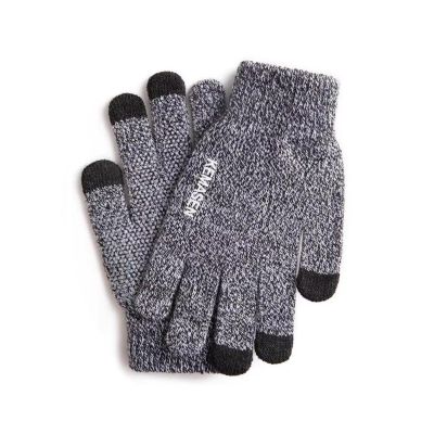2 Pairs of Gloves Men's Winter Touch Screen Warm Thickened Cycling Winter Cold Knitted Gloves